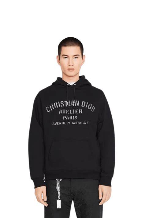 oversized 'christian dior atelier' hooded sweatshirt|Dior hooded hoodie.